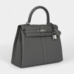 Hermes Kelly 25 Gris Meyer Swift Palladium Hardware