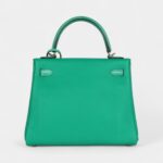 Hermes Kelly 25 Menthe Togo and Varanus Niloticus Lizard Touch Permabrass Hardware