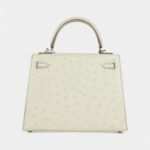 Hermes Kelly 25 Nata Verso Ostrich Permabrass Hardware