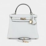 Hermes Kelly 25 Platinum Grey Togo Permabrass Hardware