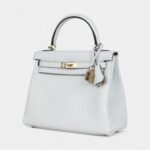 Hermes Kelly 25 Platinum Grey Togo Permabrass Hardware