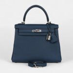 Hermes Kelly 25 Prussian Blue Togo Palladium Hardware