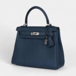 Hermes Kelly 25 Prussian Blue Togo Palladium Hardware