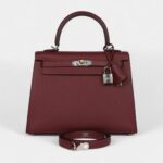 Hermes Kelly 25 Rouge H Epsom Electrum Hardware