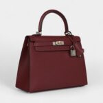 Hermes Kelly 25 Rouge H Epsom Electrum Hardware