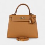Hermes Kelly 25 Sesame Epsom Gold Hardware