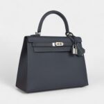 Hermes Kelly 25 Slate Epsom Electrum Hardware