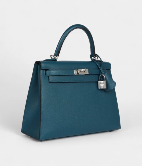 Hermes Kelly 25 Vert Bosphore Towards Madame Palladium Hardware