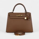 Hermes Kelly 28 Alezan Epsom Gold Hardware