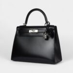 Hermes Kelly 28 Black Box Palladium Hardware