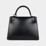 Hermes Kelly 28 Black Box Palladium Hardware