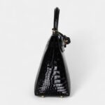 Hermes Kelly 28 Black Shiny Alligator Gold Hardware
