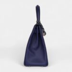 Hermes Kelly 28 Bleu Encre Verso Evercolor Palladium Hardware