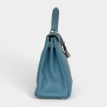 Hermes Kelly 28 Blue Jean Gulliver Palladium Hardware