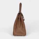 Hermes Kelly 28 Chestnut Evercolor Palladium Hardware