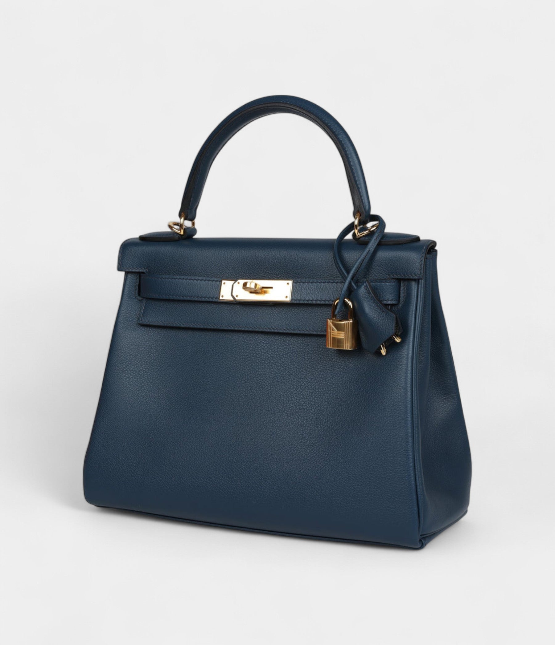 Hermes Kelly 28 Deep Bleu Evercolor Gold Hardware