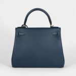 Hermes Kelly 28 Deep Bleu Evercolor Gold Hardware