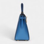 Hermes Kelly 28 Deep Blue Coat and Mykonos Epsom Gold Hardware
