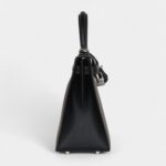 Hermes Kelly 28 Etain and Black Epsom Brushed Palladium Hardware