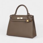 Hermes Kelly 28 Etoupe Epsom Gold Hardware