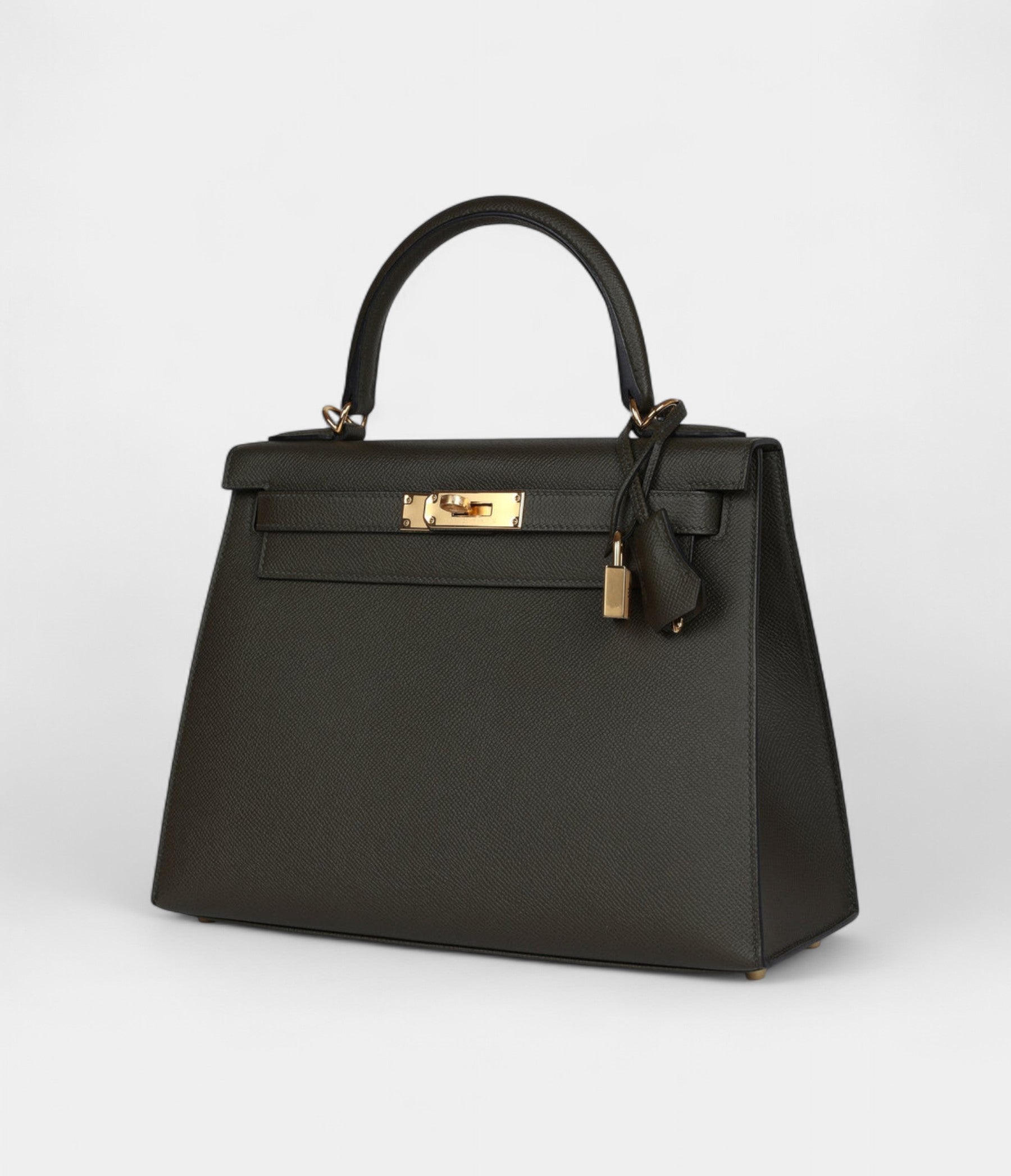 HermesKelly28GreenGreyEpsomGoldHardware_3.jpg Hermes Kelly 28 Green Grey Epsom Gold Hardware