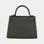 Hermes Kelly 28 Green Grey Epsom Gold Hardware