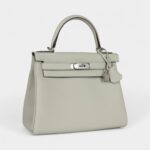 Hermes Kelly 28 Grey Neve Togo Palladium Hardware