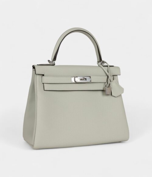 Hermes Kelly 28 Grey Neve Togo Palladium Hardware
