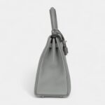 Hermes Kelly 28 Grey Seagull Togo Palladium Hardware