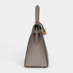 Hermes Kelly 28 Gris Asphalte Verso Epsom Brushed Gold Hardware