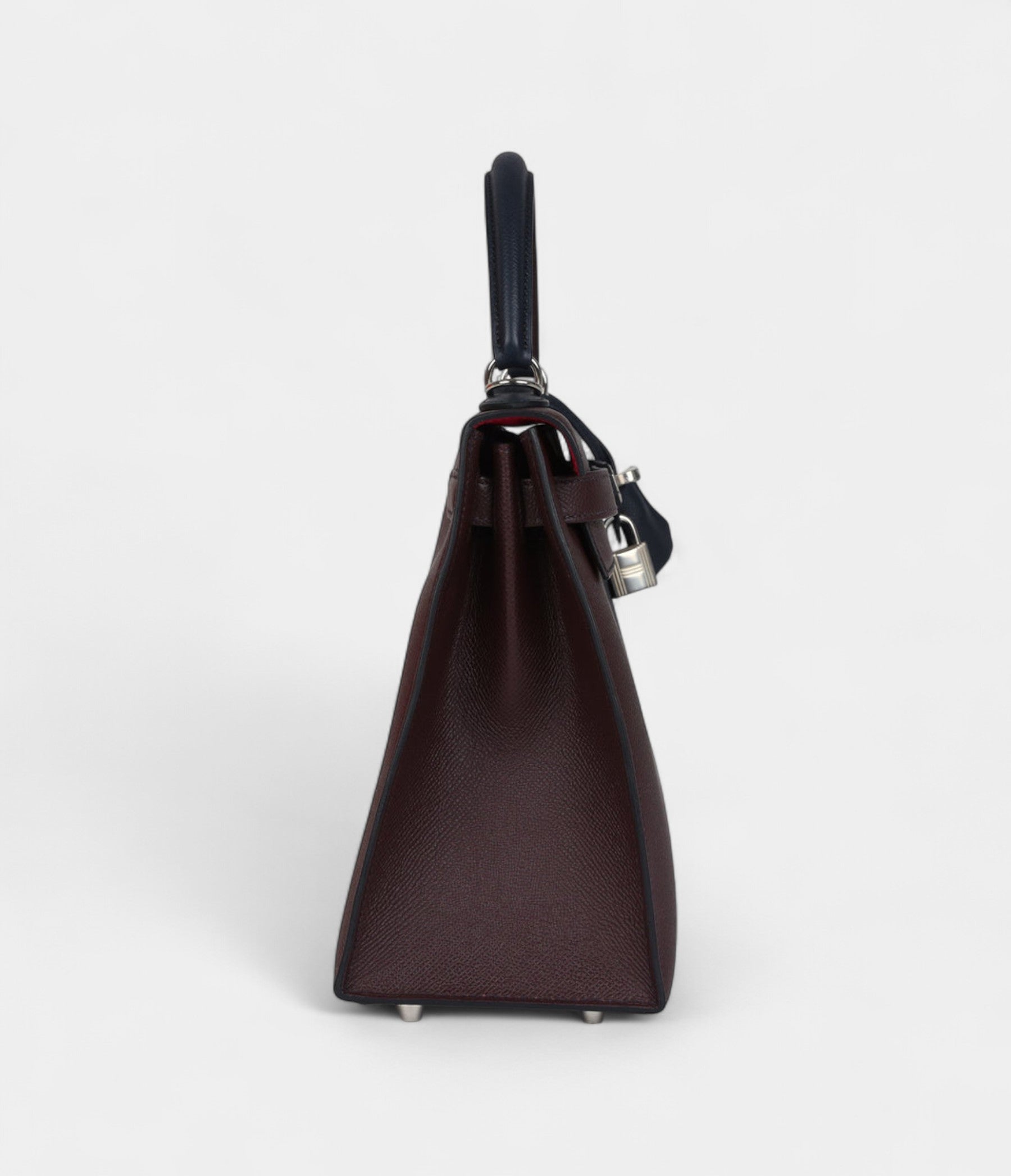HermesKelly28IndigoBlueandRedSellierEpsomCoatPalladiumHardware_4.jpg Hermes Kelly 28 Indigo Blue and Red Sellier Epsom Coat Palladium Hardware