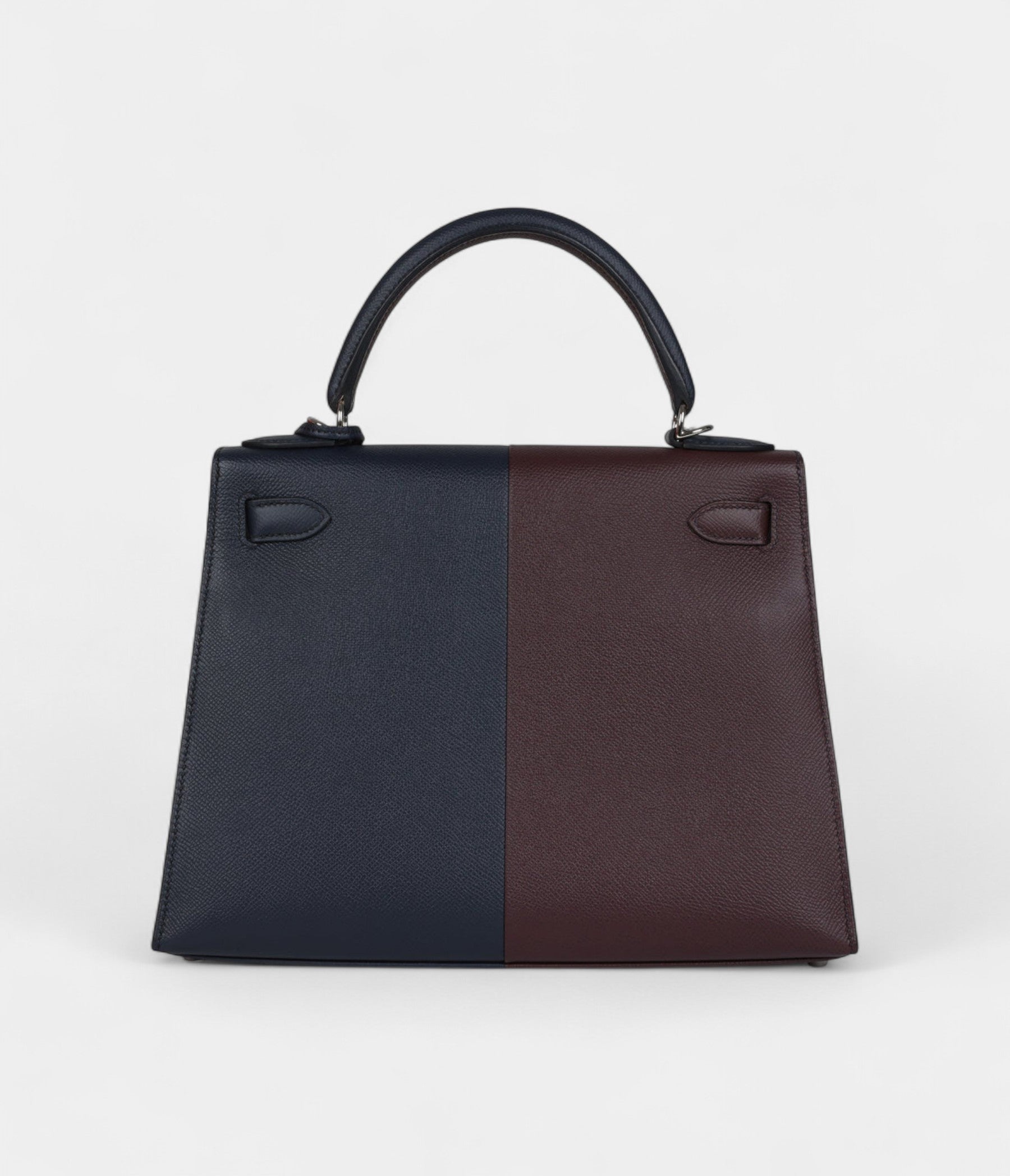 HermesKelly28IndigoBlueandRedSellierEpsomCoatPalladiumHardware_5.jpg Hermes Kelly 28 Indigo Blue and Red Sellier Epsom Coat Palladium Hardware
