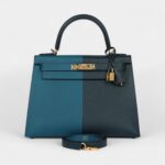Hermes Kelly 28 Jacket Cypres and Vert Bosphore Epsom Gold Hardware
