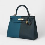 Hermes Kelly 28 Jacket Cypres and Vert Bosphore Epsom Gold Hardware