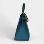 Hermes Kelly 28 Jacket Cypres and Vert Bosphore Epsom Gold Hardware