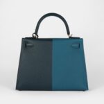 Hermes Kelly 28 Jacket Cypres and Vert Bosphore Epsom Gold Hardware