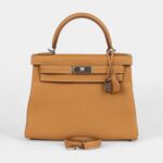 Hermes Kelly 28 Natural Sand Togo Palladium Hardware
