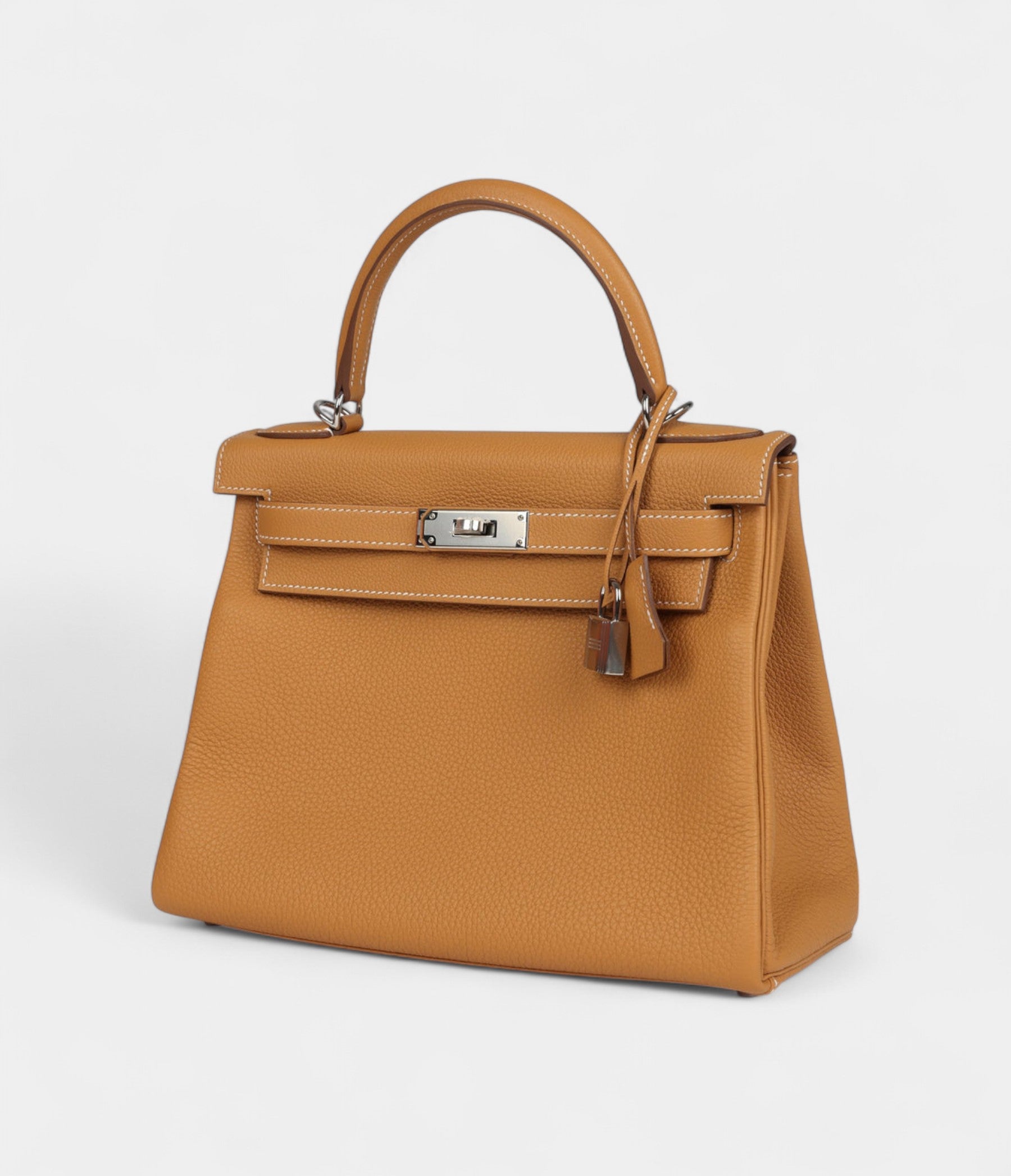 Hermes Kelly 28 Natural Sand Togo Palladium Hardware