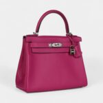 Hermes Kelly 28 Rose Poupre Evercolor Palladium Hardware