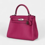 Hermes Kelly 28 Rose Poupre Evercolor Palladium Hardware