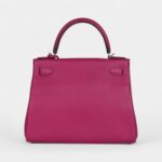 Hermes Kelly 28 Rose Poupre Evercolor Palladium Hardware