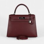 Hermes Kelly 28 Rouge H Monsieur Palladium Hardware