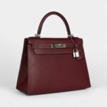 Hermes Kelly 28 Rouge H Monsieur Palladium Hardware