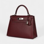 Hermes Kelly 28 Rouge H Monsieur Palladium Hardware