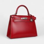 Hermes Kelly 28 Rouge Piment Box Palladium Hardware