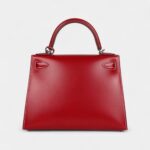 Hermes Kelly 28 Rouge Piment Box Palladium Hardware