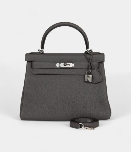 Hermes Kelly 28 Tin Togo Palladium Hardware