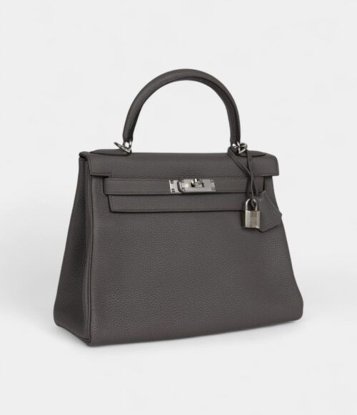 Hermes Kelly 28 Tin Togo Palladium Hardware