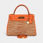 Hermes Kelly 28 Vibrato Orange Evercalf Gold Hardware