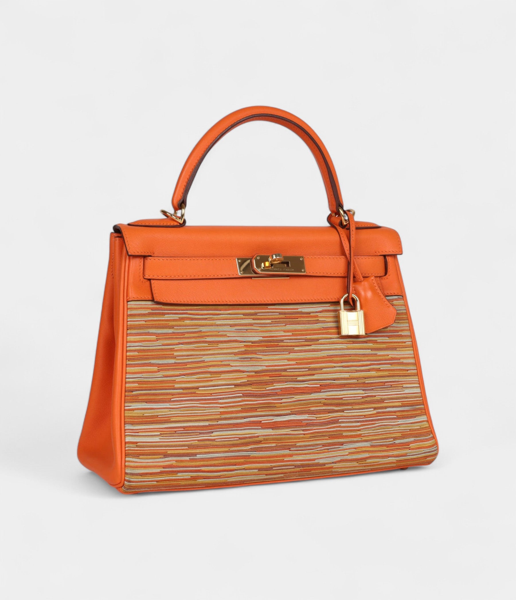 Hermes Kelly 28 Vibrato Orange Evercalf Gold Hardware